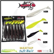 Sawa-D Mantap Soft Plastic | 6cm/ 8cm / 10cm / 14cm Mix Color | Soft Lure SP | Umpan Tiruan Zman | O