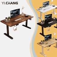 YICHANG Solid Wood Height Adjustable Table 80/100/120/140/160cm Standing Desk 3 Memory Height Study 