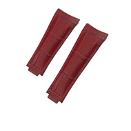 บทบาทหนังแท้คุณภาพปลายโค้ง20มม. สายนาฬิกาข้อมือเหมาะสำหรับ Rolex Submariner GMT Hulk สายรัดข้อมือสาย