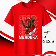 MERAH (9 MOTIFS) TSHIRT 17 AUGUST 2025 FOR ADULT MEN AND WOMEN LATEST 17 AUGUST 2025 RED GARUDA FLAG