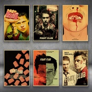 17 Classic Movie Brad Pitt Movie Fight Club Retro Poster Good Kraft Paper Posters Cafe Bar Wall Deco