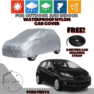 FORD FIESTA HIGH QUALITY WATERPROOF NYLON CAR COVER WITH 5 METERS CAR MOLDING STRAP