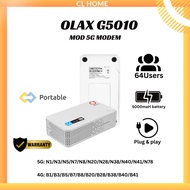 OLAX G5010 5G Modified Gigahome Wi-Fi 6 Cat22 2.4GHz &amp; 5GHz Unlimited Internet Hotspot with 4000mah Battery