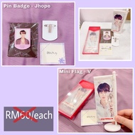 [CLEARANCE] OFFICIAL TOUR MERCH BTS magic shop badge jhope speak yourself mini flag v taehyung merch