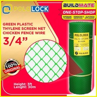 ♞,♘,♙Green Plastic Polyethylene Screen Net Chicken Fence Wire 3 ft 3/4" BUILDMATE