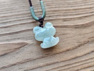 親翠 天然翡翠 冰晴大眼青蛙調整式繩鏈