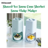 Wizwell Shaved Ice Snow Cone Sherbet Snow Flake Maker Stainless Steel WB800 - Portable Automatic Bin