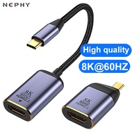 High Quality USB Type C to HDMI 2.1 Cable 8K 60HZ 4K 120HZ for Mobile Phone /TV /MacBook /iPad / Thunderbolt 3 4 USB-C USBC Adapter Wire Plug HD Video Converter Male to Female
