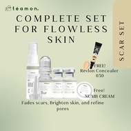 Teamon Scar Set - derma roller 64 gold stainless steel needle | acne scar, dark spot & pores