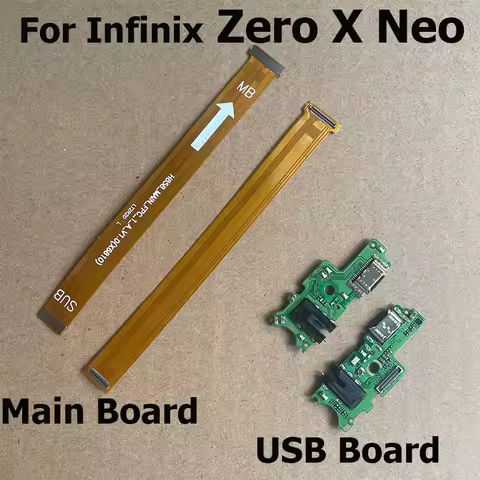 For Infinix Zero X Neo USB Charging Dock Board PCB Charger Port FPC Motherboard Mainboard Connector 