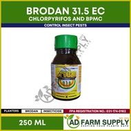 ⊕ ◲ ▧ BRODAN INSECTICIDE SPRAY FOR PLANTS AND VEGETABLES - Chlorpyrifos & BPMC Formula - Broad Spec