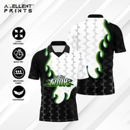 Axellent Prints Fire Street Jersey Green Jersey Retro Collar Shirt Sublimation Jersey Custom Name Retro Viral