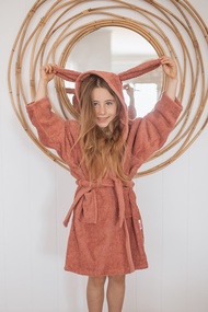 MINENE ANIMAL HOODED BATHROBE Size: 3-4 yr  เสื้อคลุมอาบน้ำ คอตตอน 100% และมาพร้อมหมวก สำหรับเด็ก 3-