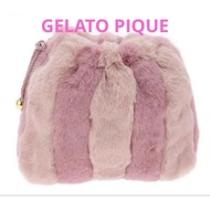 【Direct from Japan】Brand New Genuine Item GELATO PIQUE Faux Fur Drawstring Pouch Soft Fluffy Large C