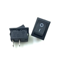 [Ready Stock - Local Seller] ON / OFF Rocker Switch 117S 2-Pin 250V3A 125V6A ON-OFF Black Plastic 2 Pin