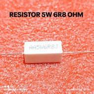 5W 5WATT 6R8 6.8R 6.8 OHM ROHS CHALK RESISTOR
