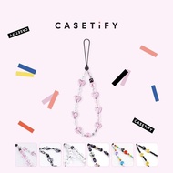 Casetify Pink Sweetheart Cool Black Heart Mobile Phone Chain Black Style ins Style Wrist Phone Case 