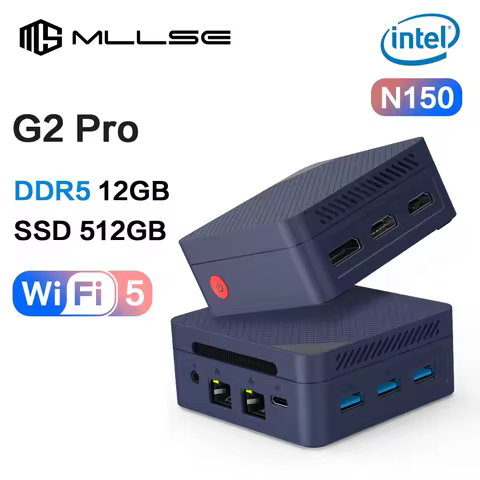MLLSE G2 Pro Mini PC Windows 11 Pro Alder Lake N150 Intel 12th DDR5 12GB RAM 512GB ROM WiFi 5 BT5.2 