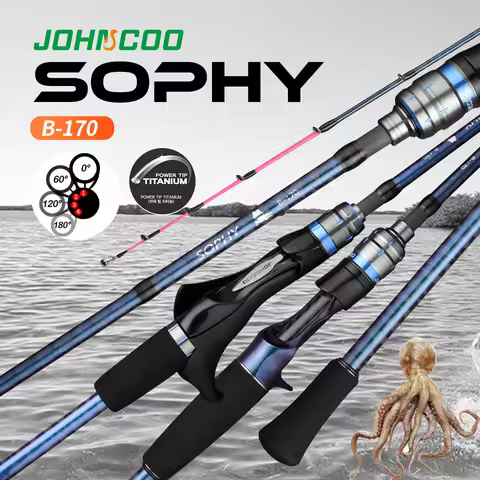 Johncoo Titanium Tip Rod for Octopus for Casting Jigging Rod 1.7m Fishing Rod Sprial Ring Jigging Ro