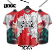 DJ Sport Jersey Demon Slayer Jersey Anime Children & Dewasa Unisex T-Shirt / Size:XS-3XL / Baju Jers
