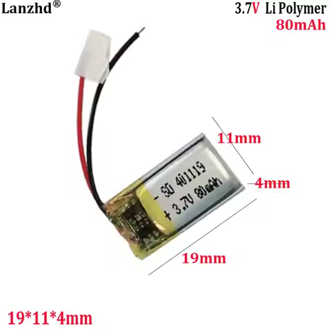 3.7V polymer lithium battery 80mAh 401120 401119 For remote control Bluetooth headset Smart bracelet
