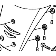 Reduced mask rubber (click number 8) small wave wave zx 100 rs100 future 2 genuine 64510KEV900