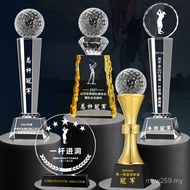 Metal Golf Trophy Competition Manufacturer Creative Free Lettering Crystal Gift Trophy Medal Award G