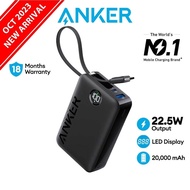 Anker Powerbank Fast Charging Powercore Power Bank Powerbank 20000mAh 22.5W Portable Charger With USB C Cable (A1647)