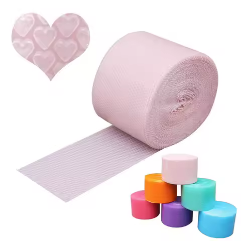 Love Heart-shape Bubble Cushioning Wrap Padding Bubble Packaging Film for Shockproof Foam Roll Bag P