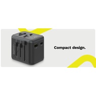 Fuel Accessories International Travel Adapter w/20W Dual USB Charging Port (USB-A & C) -Global Wall 