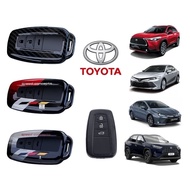 Toyota Speed Concepts Carbon Fiber Car Key Cover: Altis, Corolla Cross, Camry, RAV4, Racing Sport Automotive Accessories