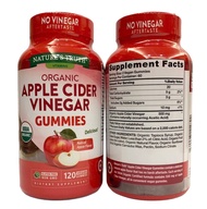 Organic🔥Exp.08/2025🔥Nature's Truth Apple Cider Vinegar 500 mg 120 Gummies