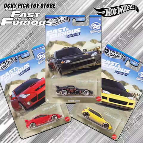 Hot Wheels 2026 Diecast Car Model Fast And Furious Race Off Series HNR88 P Toyota Celica Mazda Rx7 V