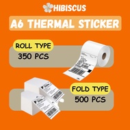 A6 AWB Roll/Stack | Thermal Waybill Paper | A6 Shopee J&T Label Printer