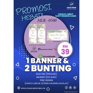 Promosi Banner & Bunting Kahwin RM39 Combo