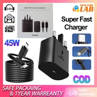 ⚡ Samsung 45W Super Fast Charger Power Adapter with 1.8m 5A Type-C Cable PD PPS Rapid Charging for G