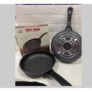 Qori Store - Marble Frying Pan 24cm - Marble Frying Pan Size 24cm - Marble Coating Fry Pan Size 24cm