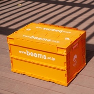 BPr BEAMS JAPAN ถังเก็บของพับได้สีส้ม 30L สำหรับใช้ในรถยนต์ สำหรับใช้ในสวนกลางแจ้ง ถังเก็บของแบบพับไ