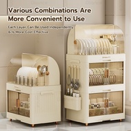 Dish Rack With Cover Foldable Cutlery Drainer Kitchen Storage Dish Drainer Rack Stackable Cutlery St