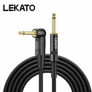 LEKATO Guitar Cable 10ft /20ft 1/4” Amp Cable Speaker Cable with Dual Mute Plug Ends Professional