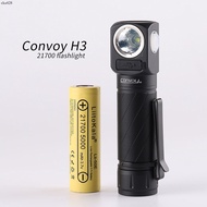Convoy H3 SST40แบบชาร์จไฟได้ B35AM ไฟสวมศีรษะสำหรับกิจกรรมกลางแจ้ง719Aไฟฉาย21700ไฟฉาย Type-C แบบชาร์