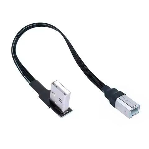 5CM-3M Right Angled USB 2.0 A Male to straight B Male 90 degree Printer Scanner computer Cable 10CM 