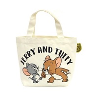 日本 TOM & JERRY 米白色帆布 JERRY & TUFFY 手挽袋