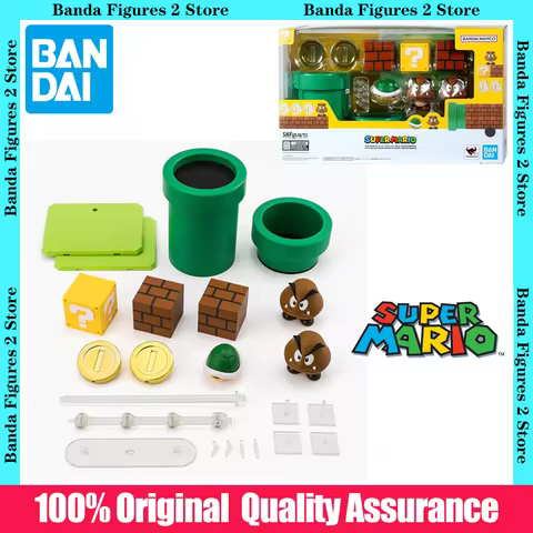 100% Original Box Bandai S.H.Figuarts Super Mario Playset In Stock Anime Figures Model Toys Gift