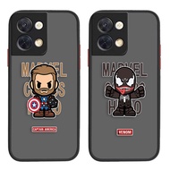 Skin Feel Cell Phone Case Matte Phone Cover Shockproof Shockproof Marvel Hero Funny Image Cute For OPPO Reno Z 2 3 4 5 F SE Pro 5G Reno 5 Pro Plus 6 7 8 Z Pro Plus 4G 5G