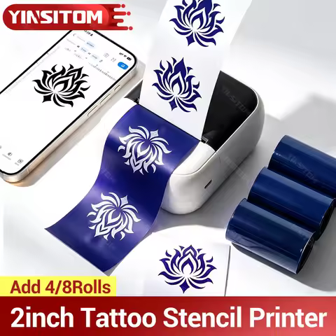 58mm Mini 2inch Tattoo Stencil Thermal Transfer Printer for Beginners Temporary Bluetooth Maker with