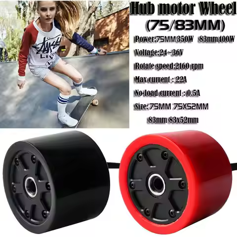 75mm 83mm Electric Skateboard Brushless Motor Wheels Kits Electric Motor Wheels for SkateBoard Longb