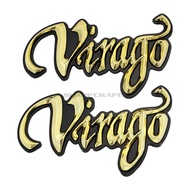 2x 3D Virago Logo Emblem Badge For Yamaha XV250 XV535 XV750 XV1100 Virago Motorcycle Motorbike Gas F