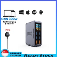 300W 6 multi-port 100w 140w Gan type c usb c laptop charger