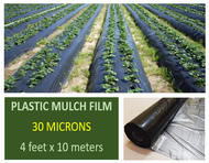 Black plastic mulch film pre-cut for agriculture use 10 meters x 4 feet